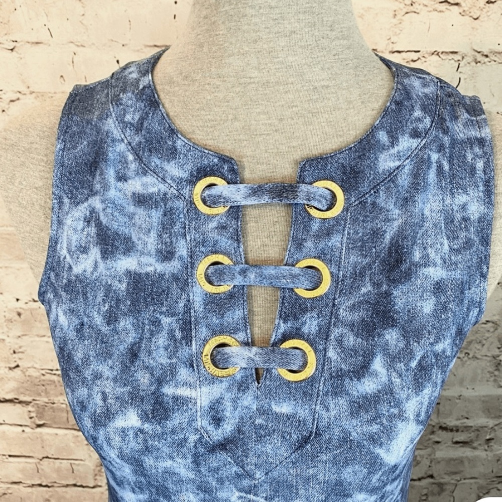 MICHAEL KORS NAVY TIE-DYE DRESS‎ - Picture 3 of 6